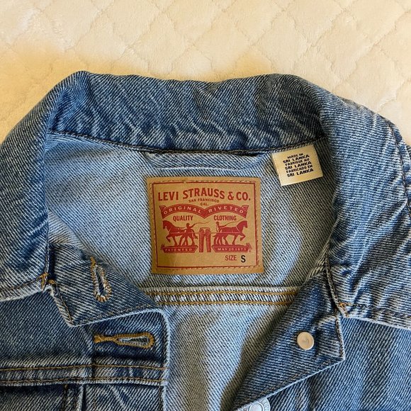 🔵 Levi's Original Trucker Denim Jacket Medium Wash S - Picture 4 of 4
